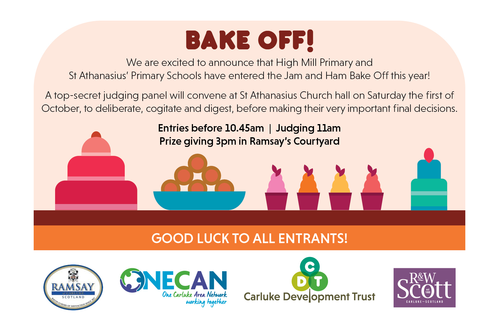 Jam and Ham 2022 Bake Off Carluke Development Trust