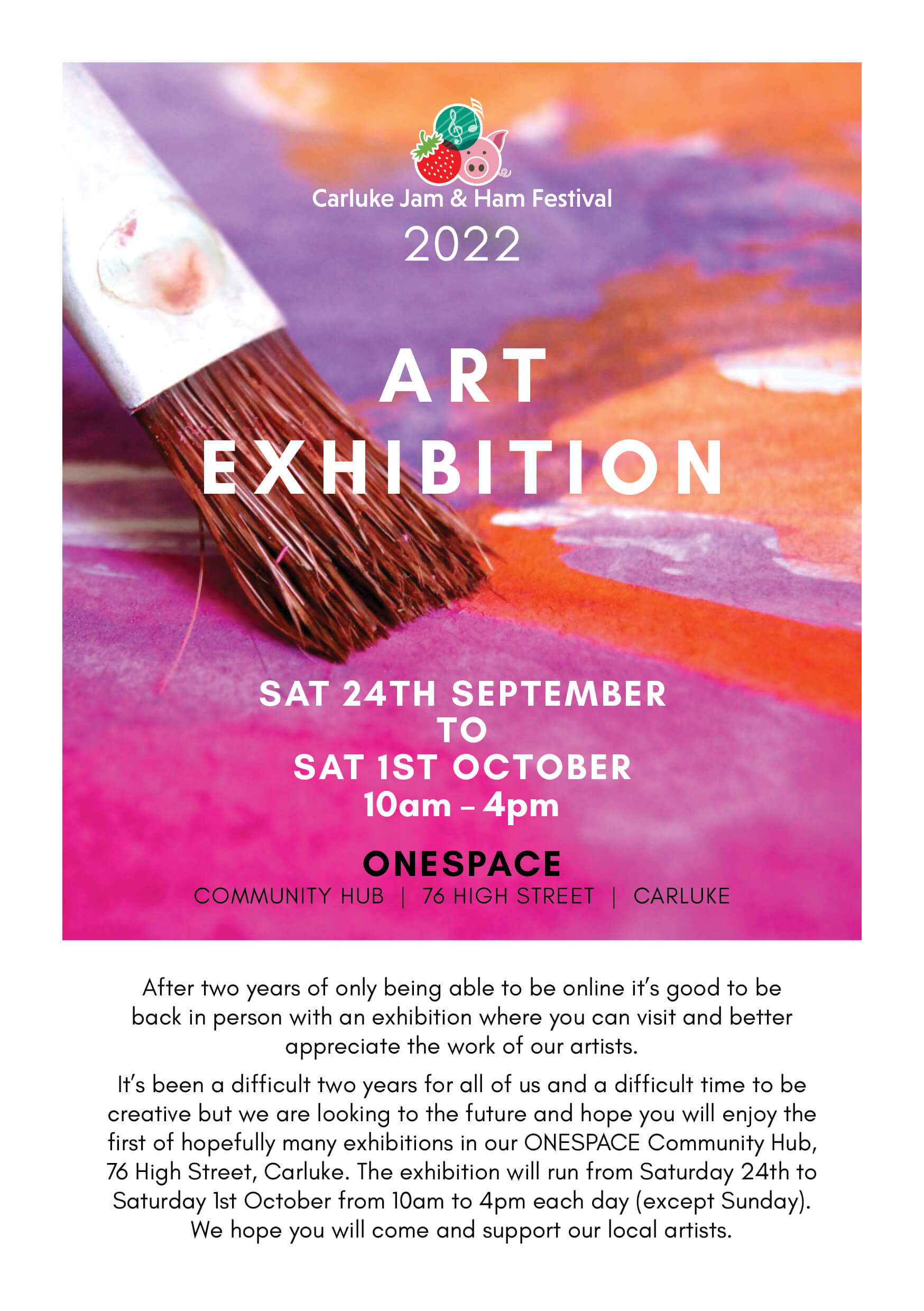 Jam and Ham 2022 Exhibition Carluke Development Trust